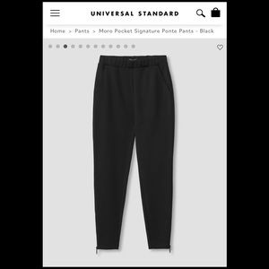 BNWT Universal Standard Moro Pocket Signature Ponte Pant in Black S 14